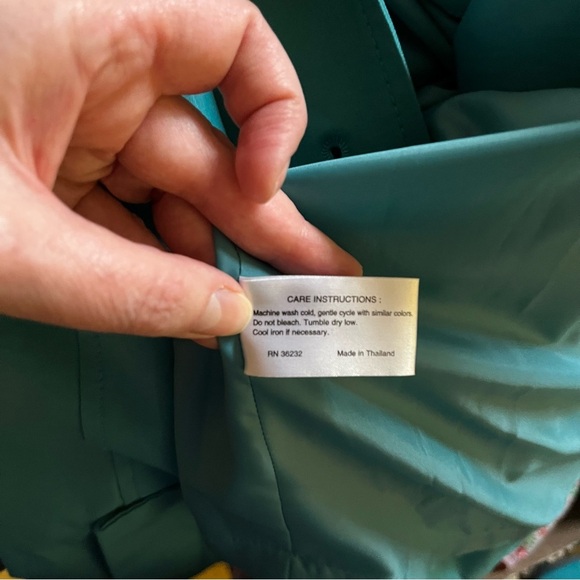 Gallery Raincoat Jacket Coat Women's Teal Blue Utility Buttons Size Small - Picture 10 of 11